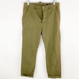 BDG olive green cargo pocket tie back pants